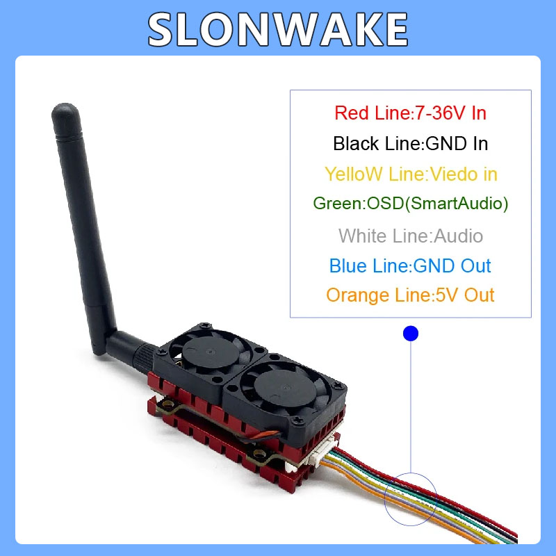 SLONWAKE 5.8G 48CH 4.2W VTX Aj - Drone Racing Vtx avaliação e preço